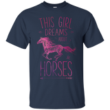 This Girl Dreams About Horses T Shirt I Love Horse Riding_Black