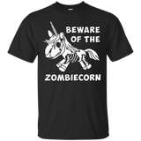 Zombie Unicorn T-shirt Halloween Beware Of The Zombiecorn_black=