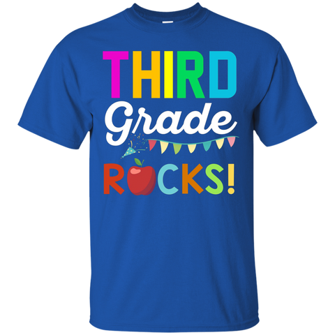 Third Grade Rocks T-Shirt Funny Student and Teacher Team_Black