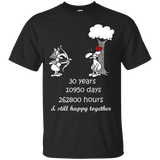 30th Wedding Anniversary Gift T Shirt For Him Her, Funny Tee_black