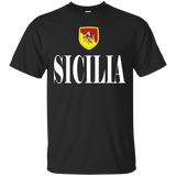 SICILIA T-shirt Sicilian Flag Sicily Italian Tee Italy Pride_Black