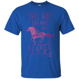 This Girl Dreams About Horses T Shirt I Love Horse Riding_Black