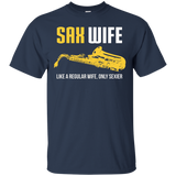 Saxophone Wife Shirt, Funny Cute Marching Band Gift_Black
