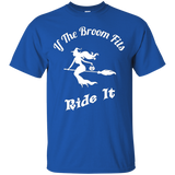 If The Broom Fits Ride It Funny Halloween T-shirt_black=