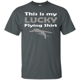 This Is My Lucky Flying Shirt Funny Pilot Airplane Joke_Black