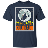Retro COLORADO Halloween Witch Eclipse Shirt Black Cat Broom_Black
