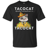 Tacocat Shirt Spelled Backwards Is Tacocat Funny Cat Lover_Black