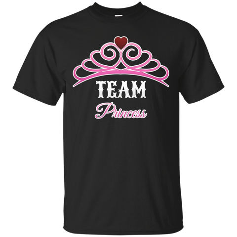 Team Princess Girl Pink Tee T Shirt For Gender Reveal Party_black=