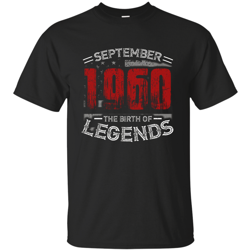 September 1960 The Birth of legends , 57 Years Old T-shirt_Black