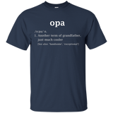 Opa Definition Funny Gift For GrandFather T Shirt_Black