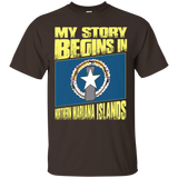 Story Begins In Northern Mariana Islands T-shirt_black=