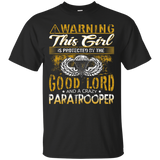 Warning this girl is protected by the PARATROOPER t-shirt_Black