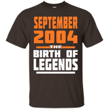 September 2004 13 Years Old Birthday Gift T-Shirt Made in_Black