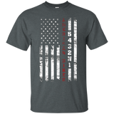 American Biker Us Flag Motorcycle Gears 5 Speed T-shirt_black