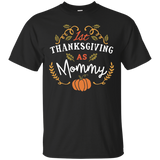 Womens Womens 1st Thanksgiving Tshirt For Mommy_black=