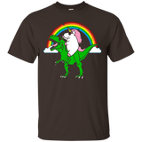 Party Dinosaur T-Rex with an Unicorn Shirt_Black