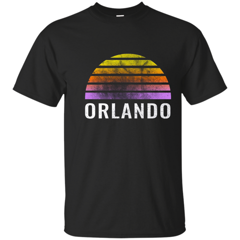 Throwback Sunset Vintage Orlando Shirt_Navy