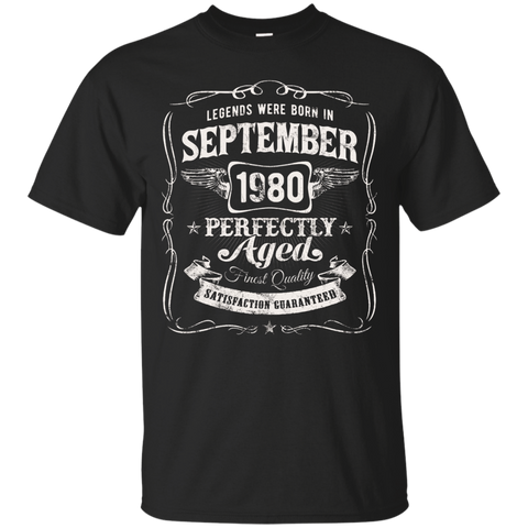 Legends Were Born In September 1980 Shirt 37th Birthday Gift