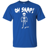 Oh Snap - Funny Skeleton Halloween T Shirt_Black