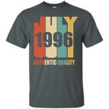 Retro July 1996 T-Shirt 21 yrs old Bday 21st Birthday Tee_Black