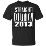 Kids 3rd Birthday Gift T-shirt Straight Outta 2013 For Kids_black=