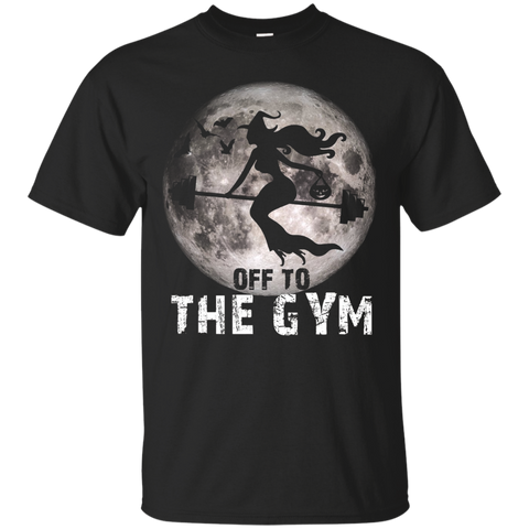 Womens Halloween Witch Off To Gym Funny T Shirt Halloween Gift_black=