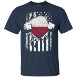 Super Poland Hearts American Patriot Flag Polish TShirt_Black