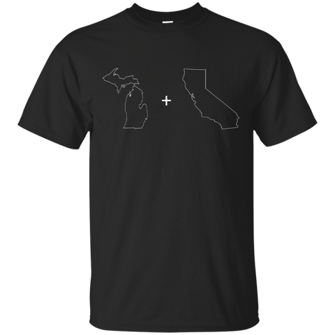 Michigan plus California T-shirts_Black