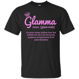 Women's Glamma Funny Definition Shirt Mothers Day Gifts_Black