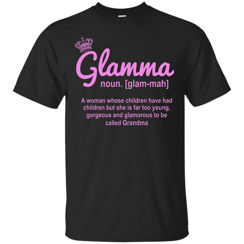 Women's Glamma Funny Definition Shirt Mothers Day Gifts_Black