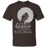 Womens Black Queens Are Born In September - Birthday S3 T-shirt_Black