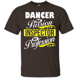 Dancer By Passion Inspector By Profession T Shirt_black