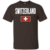 SWITZERLAND T-shirt Swiss Flag Suisse Tee Schweiz_Black