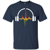 Rasta Headphones And Music Wave T-shirt_Black