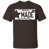 Texas Made Lone Star License Plate T-Shirt_Black