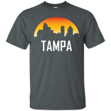 Tampa Florida Sunset Skyline Silhouette T-Shirt_Black