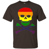 Rainbow Pride Flag Skull & Cross Bones t-shirt_Black