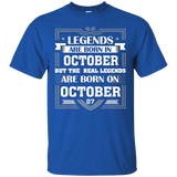 Legends Are Born On October 07 T Shirt October Birthday Gift