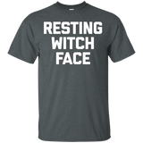 Resting Witch Face T-Shirt funny saying halloween costume_Black