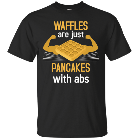 Waffles Are Just Like Pancakes With Abs Food Lover T-shirt_Black