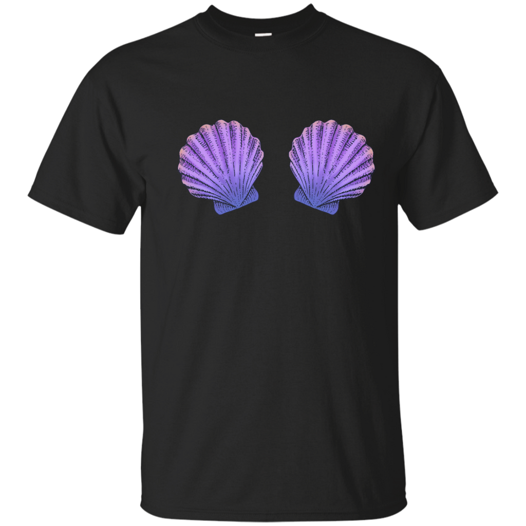 Mermaid Sea Shell Bra Cute Swimsuit Top T-Shirt NEW!_Navy