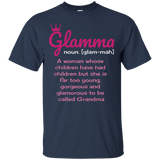 Glamma Funny Definition Shirt, Gift For Grandma_black=