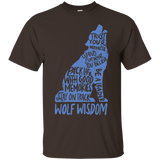 Wolf Wisdom T-shirt - Wolves Inspirational Tshirts_Black