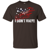 I Don't Kneel - Proud American Flag Shirt_black