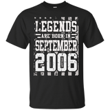 Legends Born In September 2006 Birthday Gift 11 Years Old_black=