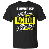 Guitarist By Passion Actor By Profession T Shirt_black