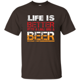 Life Is Better With Lake And Beer Distressed Lake Life Tee