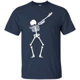 Dabbing Skeleton T-shirt For Halloween_black=