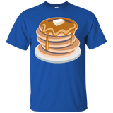 Pancake Emoji T-Shirt Syrup Butter Breakfast Waffles Plate_Black