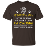 My Bouvier Des Flandres Is Why I Wake Up T-Shirt_Black